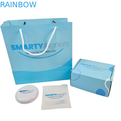 Custom Orthodontic Tand Aligners Verpakkingsdozen Braces Tandheelkundige Prothese Aligner Doos Met Papierzak