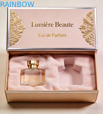 Op maat gemaakte luxe witte kartonnen dozen voor parfumfles 50 ml 100 ml doos bovendoorlading parfum set met premium cadeaubon