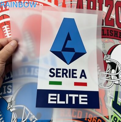 Op maat gemaakt Glow in the Dark Zilver Holografisch Heat Press Label Custom Patroon Heat Transfer Kledingsticker