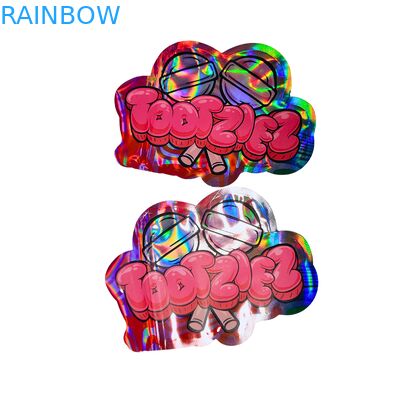 Aanpasbare Holografische Mylar Zakken met Hersluitbare Rits - Geurbestendig, Voedselveilig Materiaal en Aanpasbaar Ontwerp voor Snackverpakking