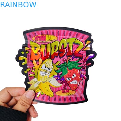 Groothandel Custom Printed Speciale Vorm Mylar Zakken 3.5 7g Stand Up Kinderveilige Pouch voor Snackverpakking