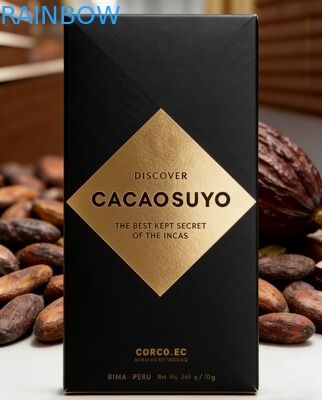 Op maat gemaakte biologisch afbreekbare voedselveilige kraftpapieren doos met doorzichtig venster voor chocoladereepverpakking