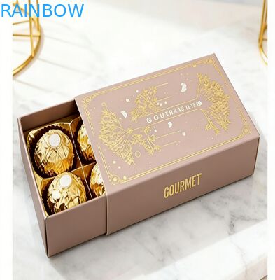 Gepersonaliseerde verpakking van chocolade doosjes met geïmpregneerde patronen Verpakking van voedselkwaliteitsdoosjes