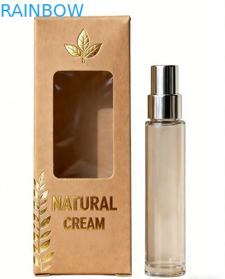 Op maat gemaakte biologisch afbreekbare cosmetische verpakkingsdoos met goudfolie en blinddruk voor parfum geschenkdoos