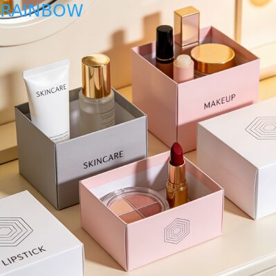 Op maat gemaakte biologisch afbreekbare cosmetische verpakkingsdoos met goudfolie en blinddruk voor parfum geschenkdoos