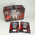Rinoceros 69 de Rode de Blaar van Panter 3d Kaarten Plastic Grootte van de Verpakkingsdouane voor Mannelijke Capsule