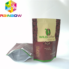 Voltooit de Plastic Tribune van de regenboogdouane op Zak van de Zak Resealable Koffie Ritssluiting met Klep
