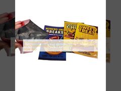 Op maat gemaakte driezijdige afdichting Flat pouch voor snack Energy Bar Noot Chocolade Verpakking Aluminiumfolie Vochtdichte eetbare Mylar zakken