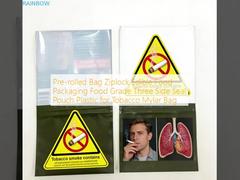 Voorgewalste zak Ziplock eetbare voedselverpakking voedselgraad Driezijdige afdichting zak Plastic voor tabak Mylar zak