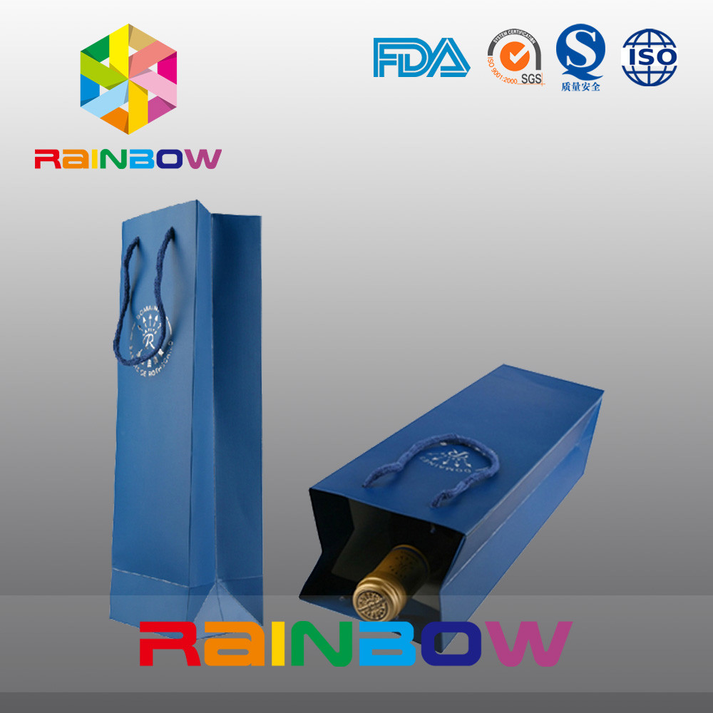 De wijnfles paste Document Zakken/Douane Gedrukte aan Kraftpapier-Document Zak met Embleemdruk