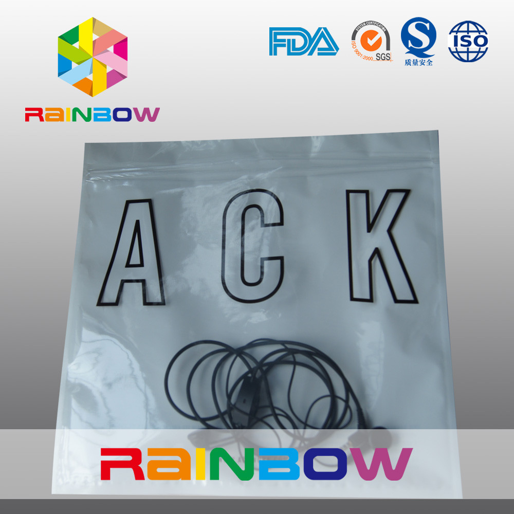 Drie de Zij Achter Antistatische Zak van de Verbindings Transparante Voor Witte Parel met Ritssluiting