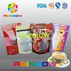 Kraftpapier-Document Snackzak Verpakking voor Rundvlees Schokkerig met Ritssluiting, de Foliezak van de Voedselrang