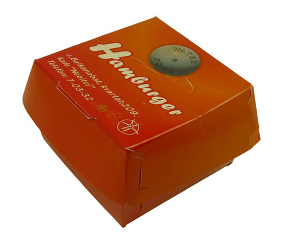 Document Vakje Verpakkingsdouane Gedrukt Ontwerp voor Snel Voedselrestaurant