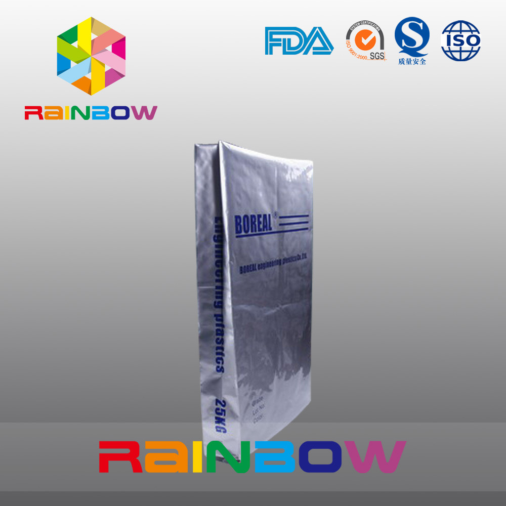 25kgs de Aluminiumfoliezak van de bodemhoekplaat voor eiwitpoeder verpakking