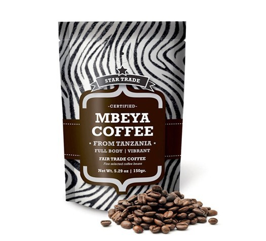 De Koffiezak van de tribune omhoog Matte Aluminiumfolie met Ritssluiting, Bruine het Voedselzakken van Koffiezakken