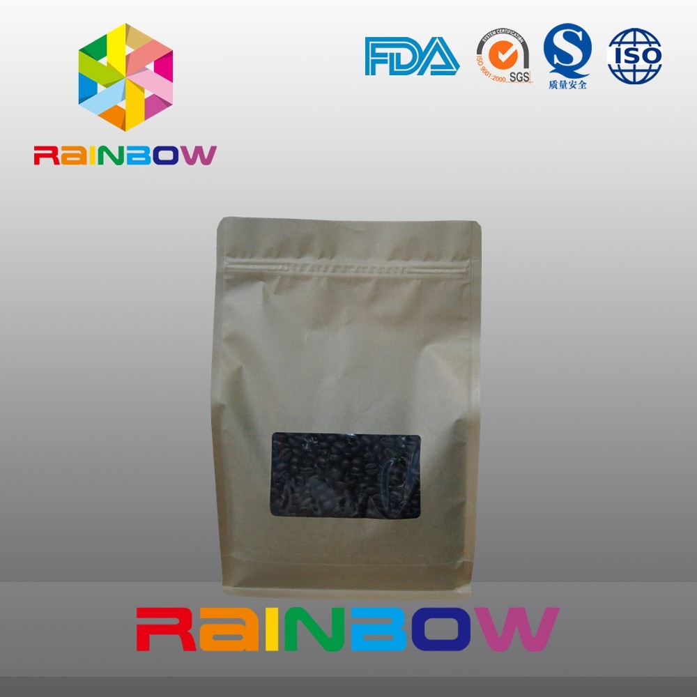 Kraftpapier-document 8 de zijzak van de verbindingskoffie, de zakken van de bodemhoekplaat roosterde koffieboon verpakking