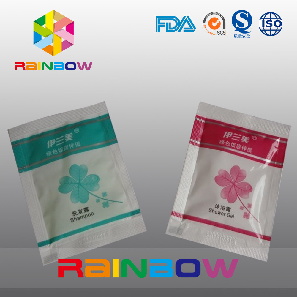 Plastic beschikbare de verbindingszakken van de shampoo verpakkende greep met scheurinkeping