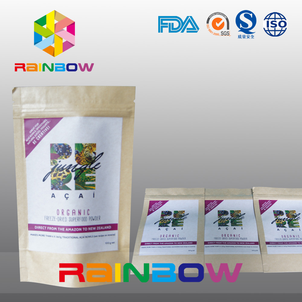 Embleem Gedrukte Chia-het Document van Zadenkrafter van de Ritssluitingszak/Noot Snackvoedsel Verpakking