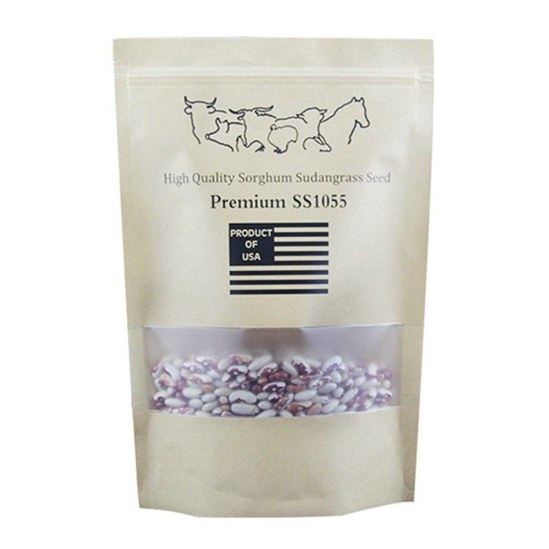 Douane Gedrukt Kraftpapier-Document Zakken Resealable Gedrukt Venster voor Installatiezaden