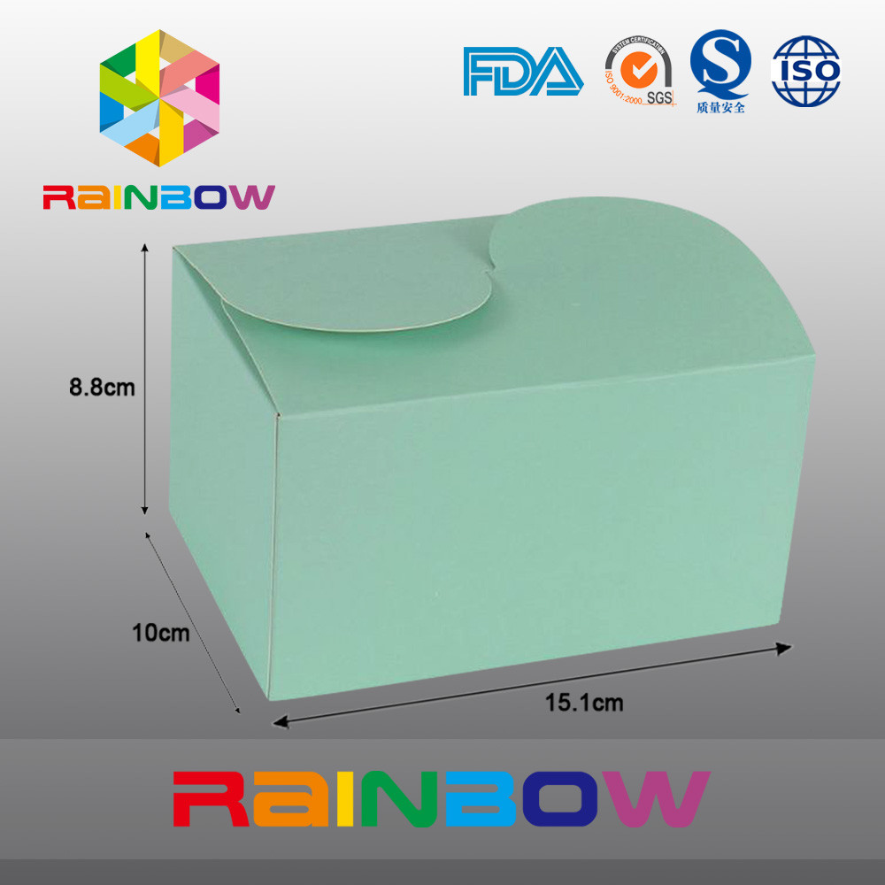 Groen Kraftpapier-Document Vakje voor Gift Verpakkende, Aangepaste Druk en Grootte