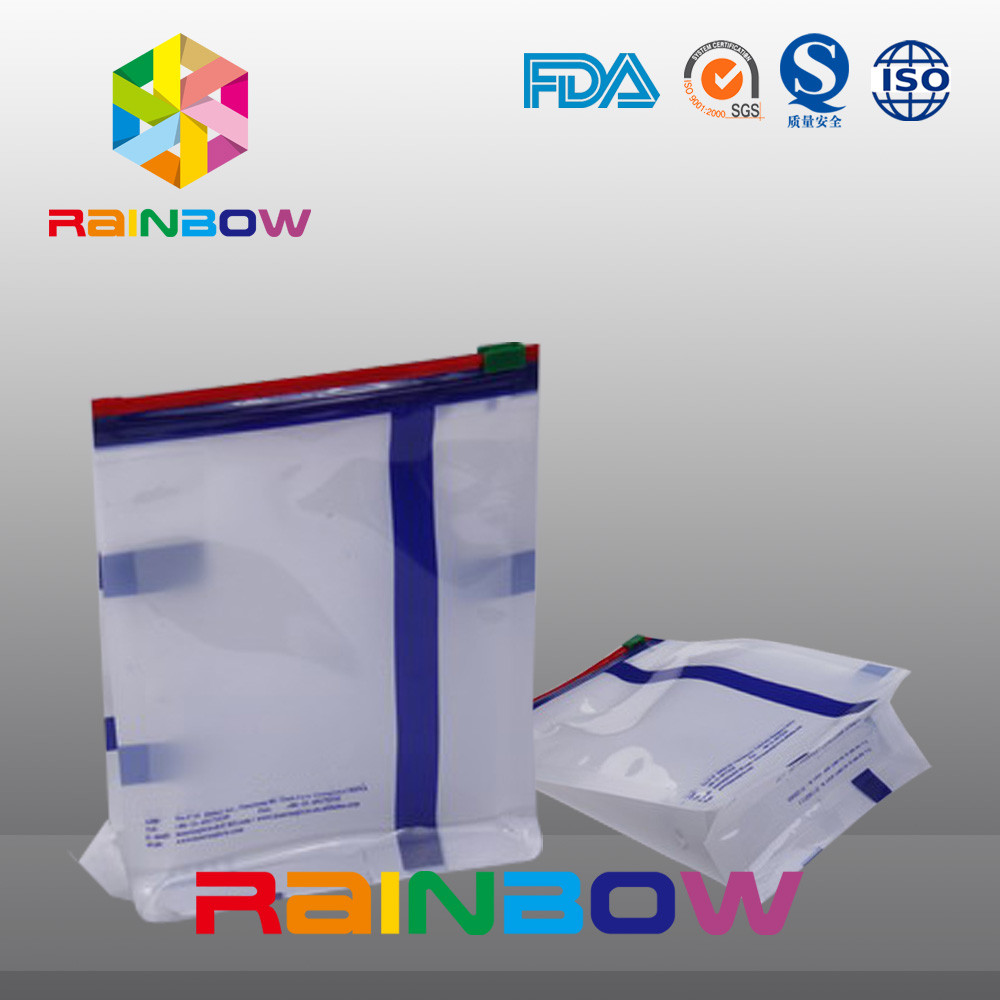 Van de de Verbindings Vlakke Bodem van Qual van de douanegrootte Witte de Hoekplaatzak met Diaritssluiting voor Voedsel Verpakking