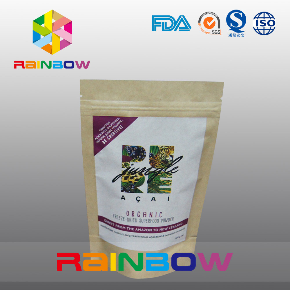 Gedrukte Aangepaste Document het Voedsel van Doypack van de Zakkenritssluiting Verpakkingszak