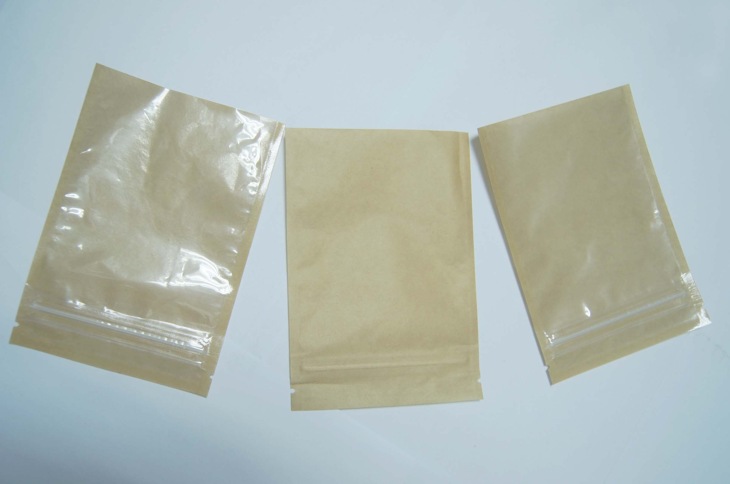 Duidelijk Voor Bruin Kraftpapier-Document Drie Zijverbindingszak voor Koekjes Verpakking