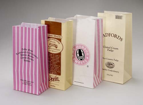 De aangepaste het Document van Embleemkraftpapier Zakken halen Snel Voedsel/Brood/het Winkelen Zak weg