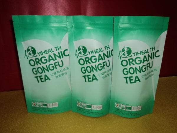 De bevallige Gebogen Lipton-HUISDIER/van VMPET/PE Tribune Up/stand van Thee Verpakkende Zakken op zak voor thee