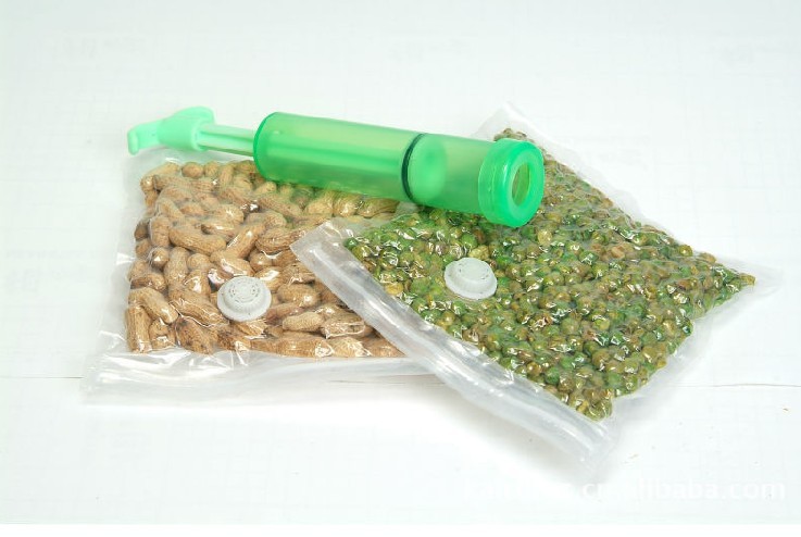 Gelamineerde 3-zijdige vacuümpompende luchtzak Voedsel vacuümdichtingszakken voor vis / groenten