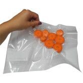 Doorzichtige voedselbesparende rolletjes Voedsel vacuüm afdichting zakken met gravure printing