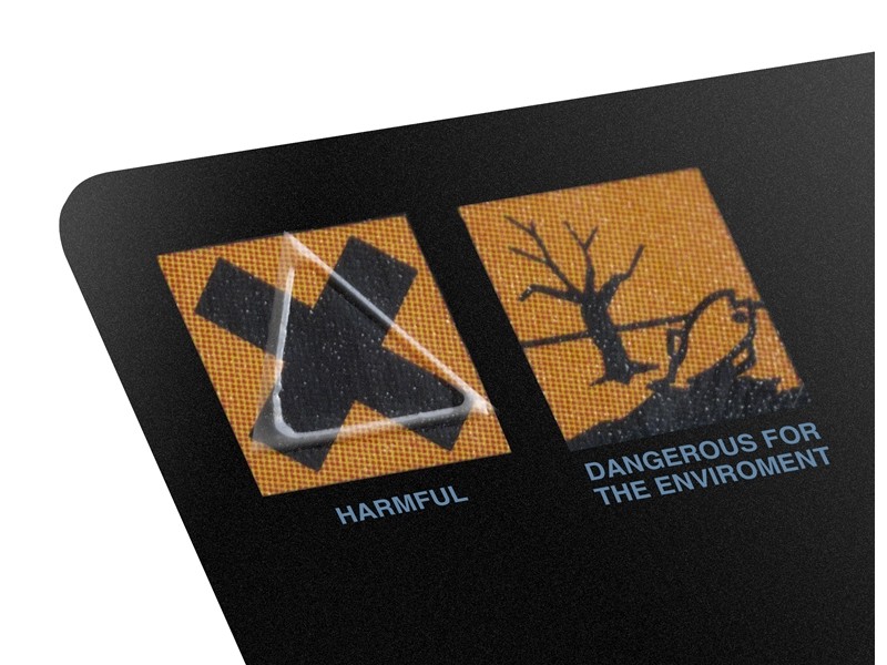 25mm de Diameterdriehoek krimpt de Transparante Stickers van Kokeretiketten/Tastbare Waarschuwingsetiketten