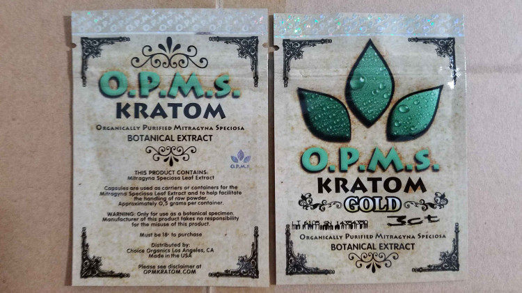 Douane kratom kruidenwierook die/3ct OPMS-capsules kratom zak verpakken