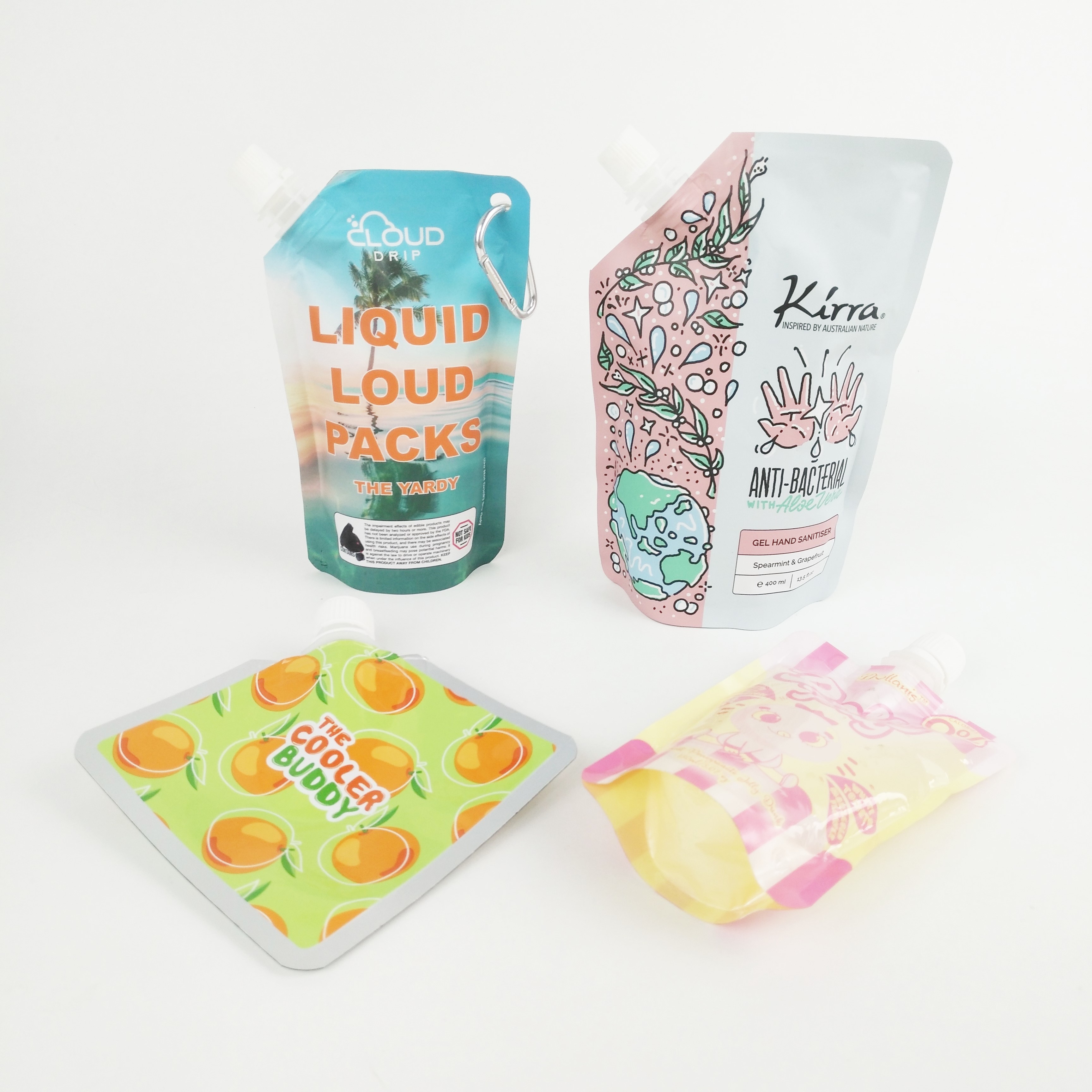 Van de het Spuitenzak van de douaneshampoo de Verpakkende Schoonheidsmiddel Gespoten Vloeibare Tribune op Zakken