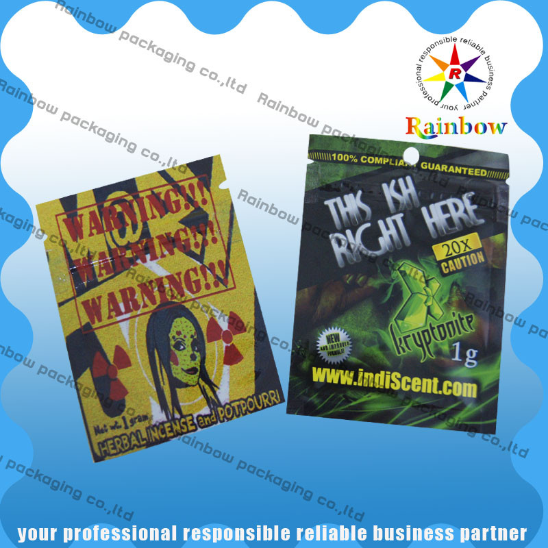 Hitte - Zakken van verbindings de Plastic Kruidenincens, de Ritssluiting van de Aluminiumfoliezak