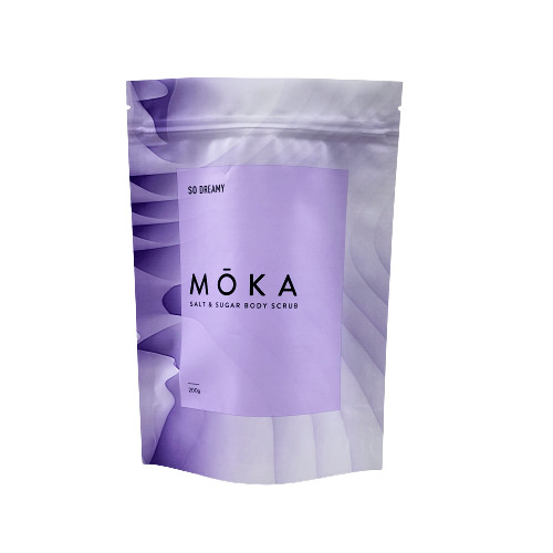 Aangepast logo bedrukt opstaand zakje met ritssluiting zeezout / vloeibare zeep / bodyscrubverpakking