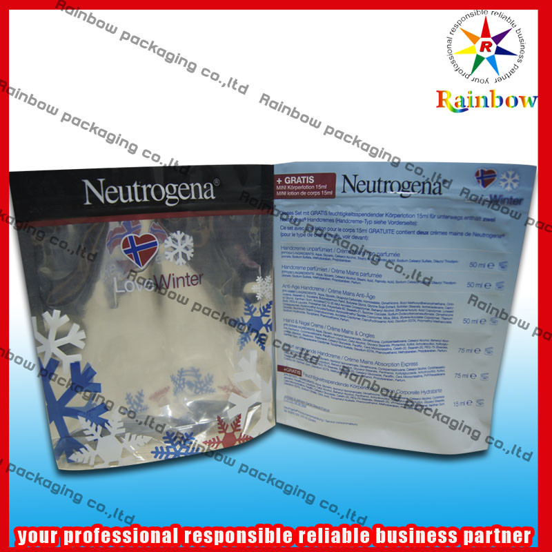 Folietribune op Kosmetische Verpakkende Zak die met Ritssluiting voor Parelpoeder wordt gerecycleerd