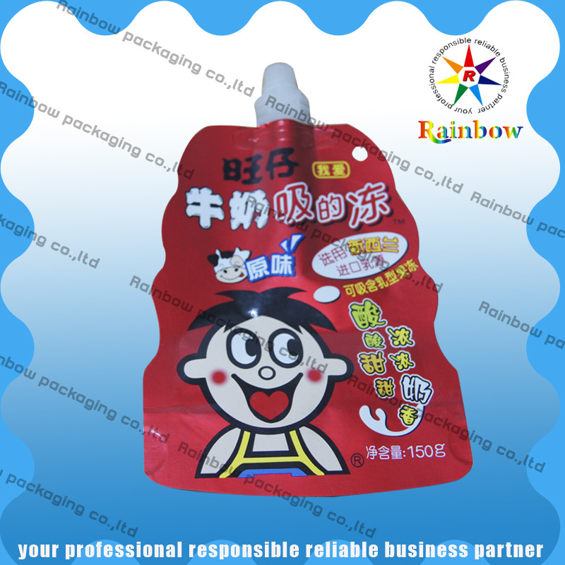 De plastic Tribune spuit Zak omhoog Verpakking Biologisch afbreekbaar voor Melk