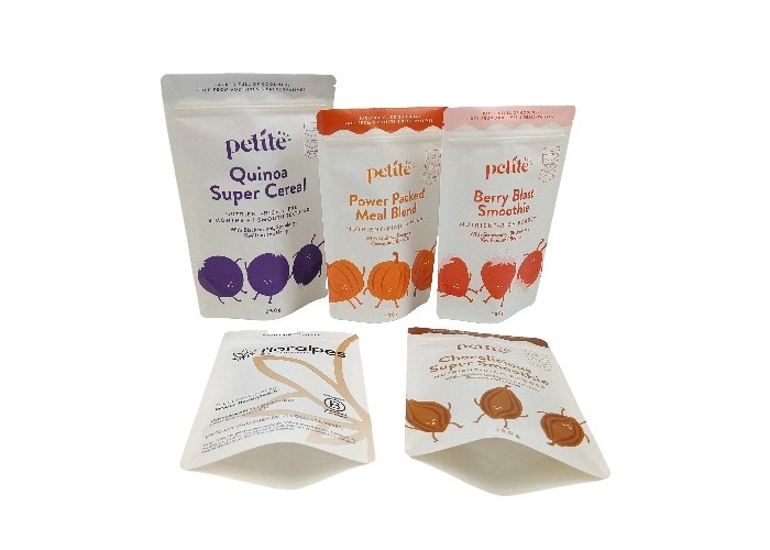 Biologisch afbreekbare Kraftpapier-Document Tribune op Zakkenvoedsel Verpakkingszakken