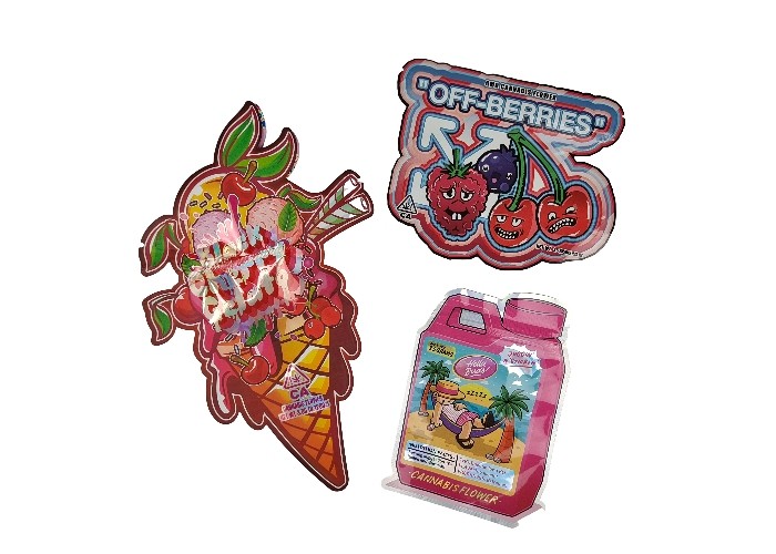 De plastic Kindveilige 3.5g-Matrijs van de Ritssluitingszakken van Hologrammylar sneed Onregelmatige Gevormd Speciaal