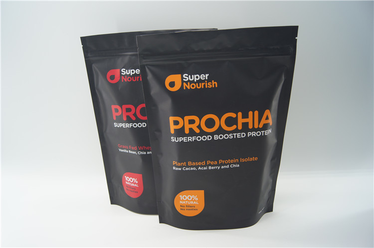 Matte Gedrukte het poederzak van de aluminiumweiproteïne/aluminiumfolietribune op ritssluitingszakken