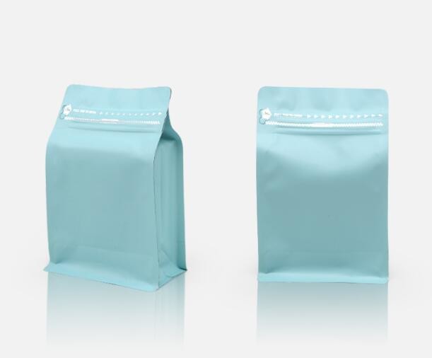 De plastic van de de drukkoffie van de ritssluitings verpakkende douane van de de zaksteen blauwe vlakke bodem doet 250g, 1lb, 2Lb in zakken