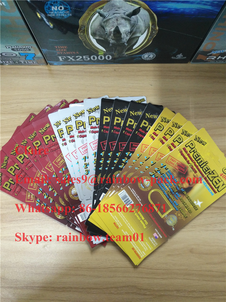 De blaar van de de Pillenkaart van de PremierZen Gouden Mannelijke Verhoging verpakking in voorraad met 3D effect