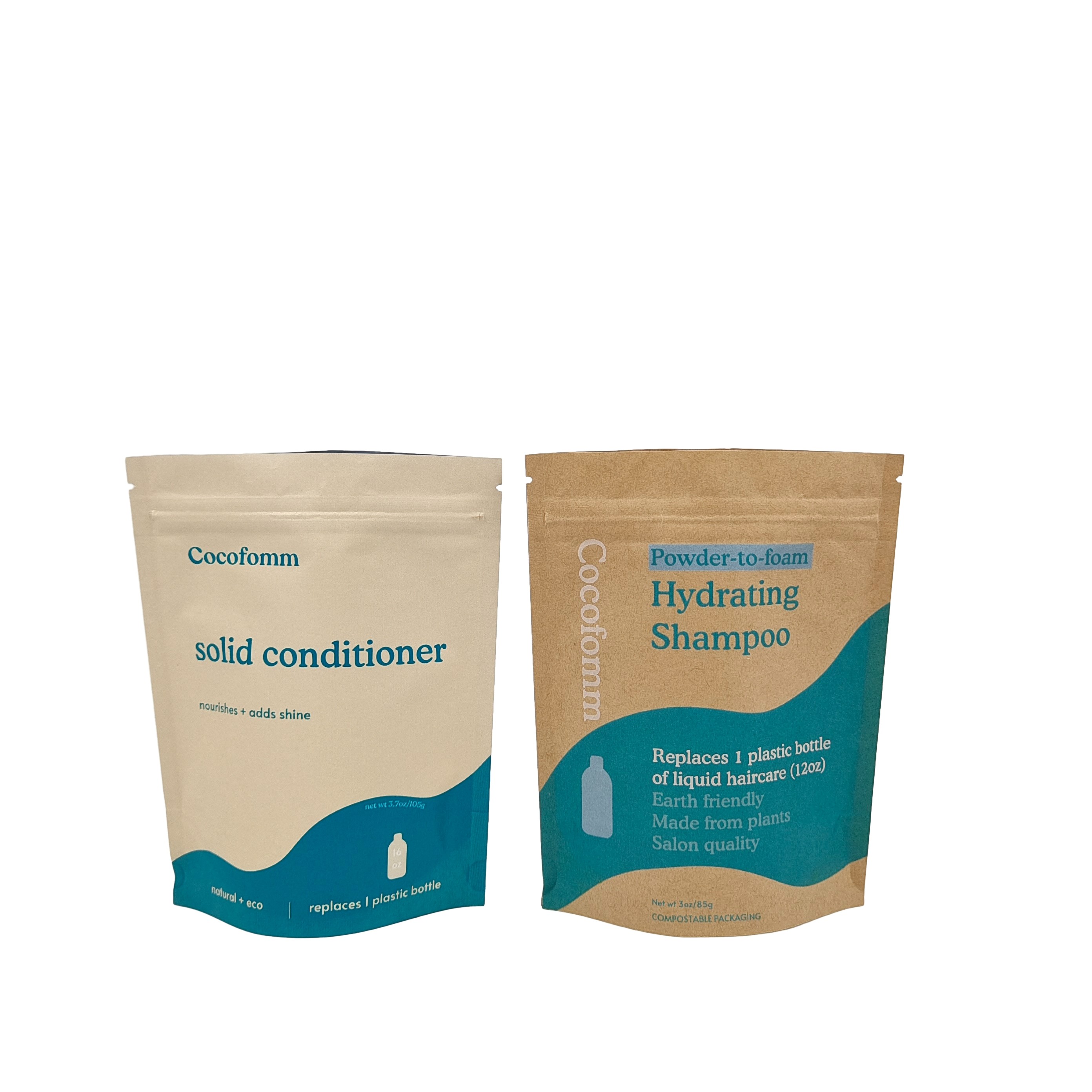 Biologisch afbreekbare Doypack Recyclebare Custom Stand Up Pouch Met Zip Lock Kraft Paper Bags Eetbare verpakkingszakken