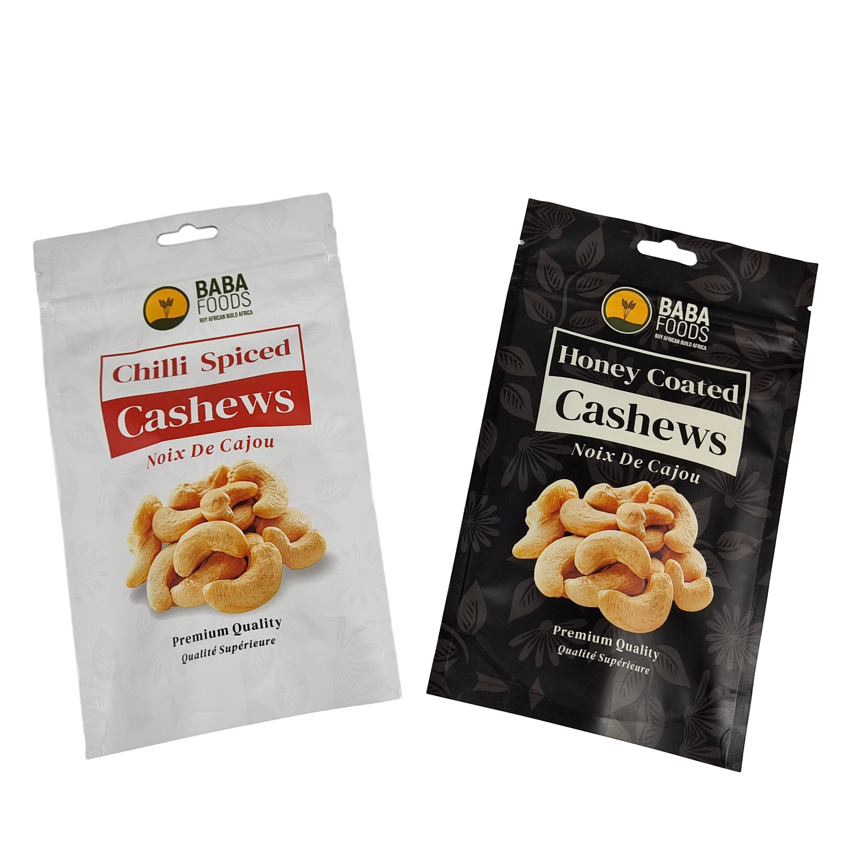 Plastic aluminium folie voedselverpakking Custom hervergrendelbare snack verpakking Stand-up pouch met rits