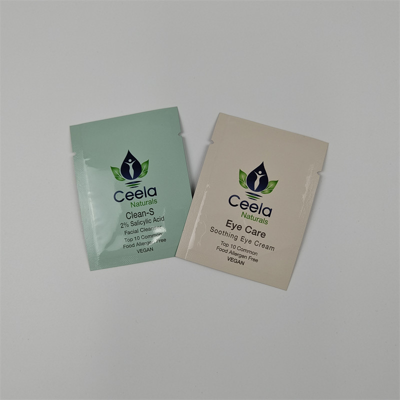 Comfortabele cosmetica draagzak folie pakketten kleine mylar zakken