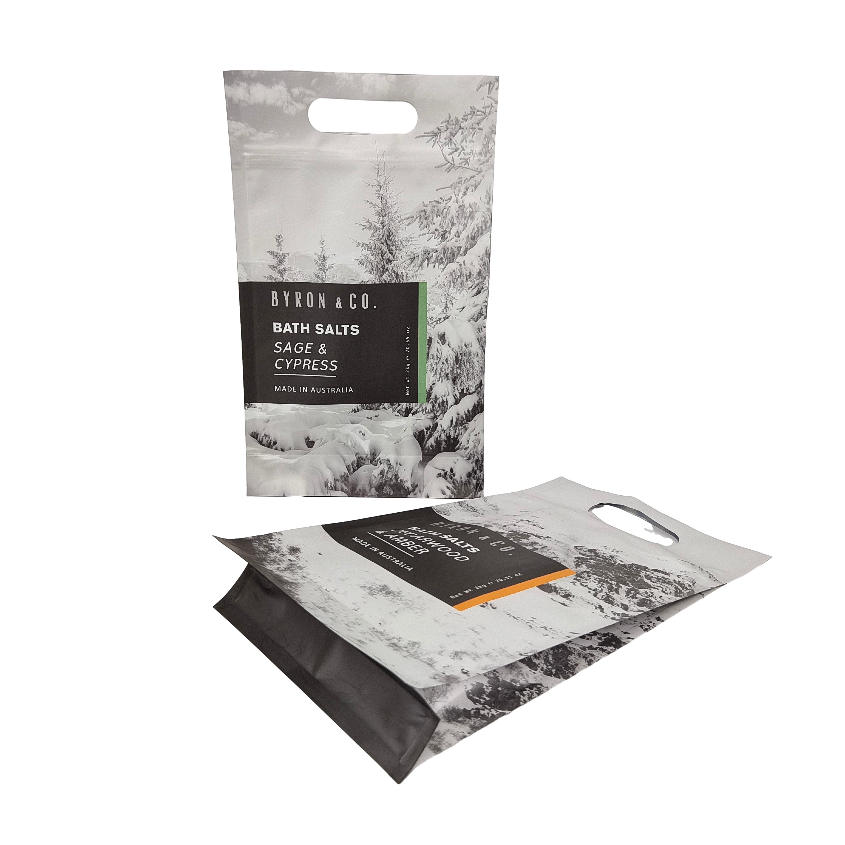 Onderkant Gusset Plastic Zip Pouch Plastic Square Flat Bottom Bag Food Packaging Side Seal Pet Food Bag met handvat