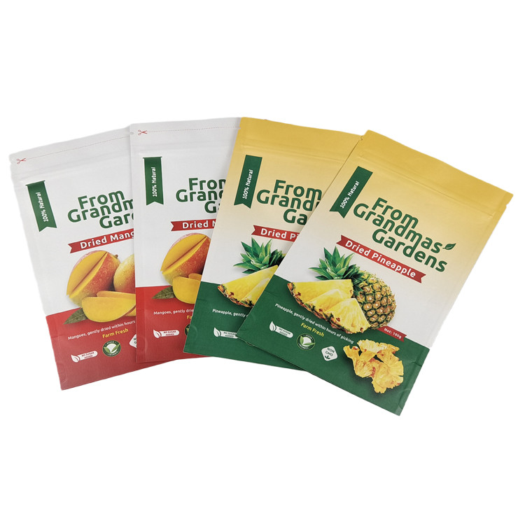 Hoogwaardige voedselverpakkingszak Ziplock Kraftpapier Stand Up Pouch Food Grade Hervergrendelbare Mylar-zakken