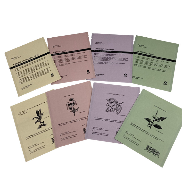 Gepersonaliseerde verpakking waterdicht biologisch afbreekbaar plastic aluminium folie zakken Zip slot plat voor koffie