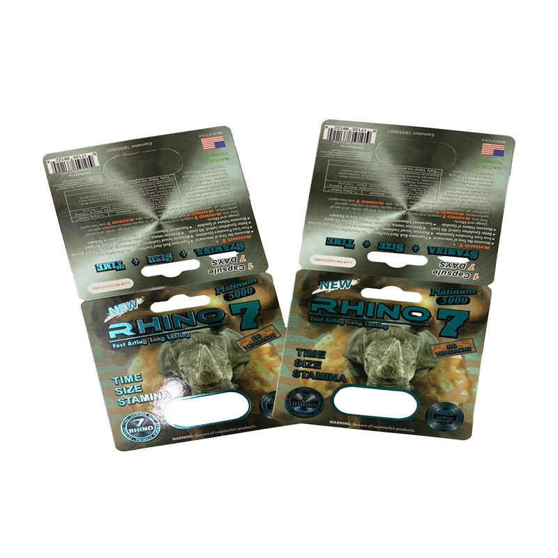 Gummy Bear Verpakking Mannelijke seksverbetering Pillen Blister Paper Card Verpakking